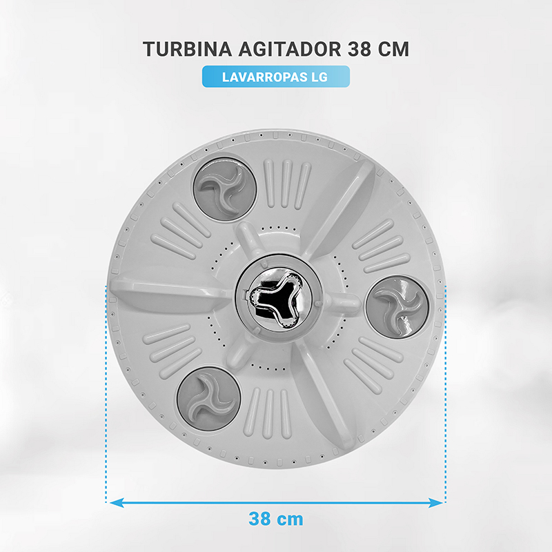 Agitador Turbina Para Lavarropas LG T9000 T9010 T9015 38 Cm