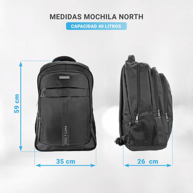 Kit Herramientas Refrigeracion Pestañadora excentrica Pinza Amperometrica Mochila 40 Litros North