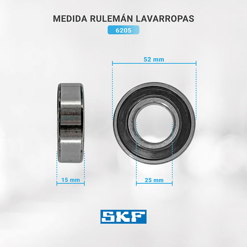 Kit Eje Soporte Ruleman Reten Lavarropas Samsung Wf1702