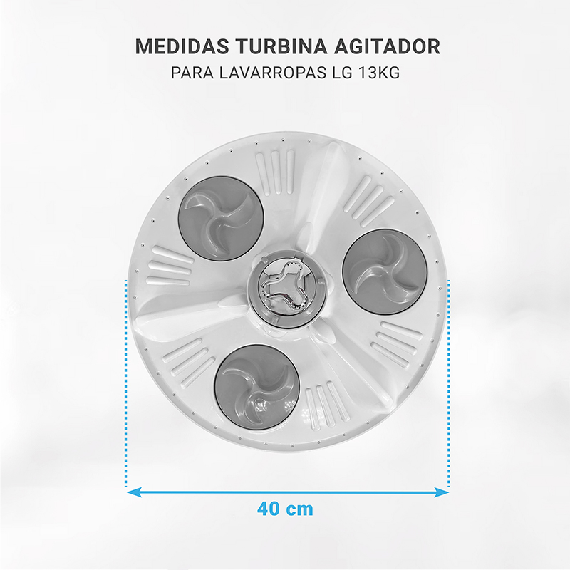 Turbina agitador 40 cm de lavarropas LG