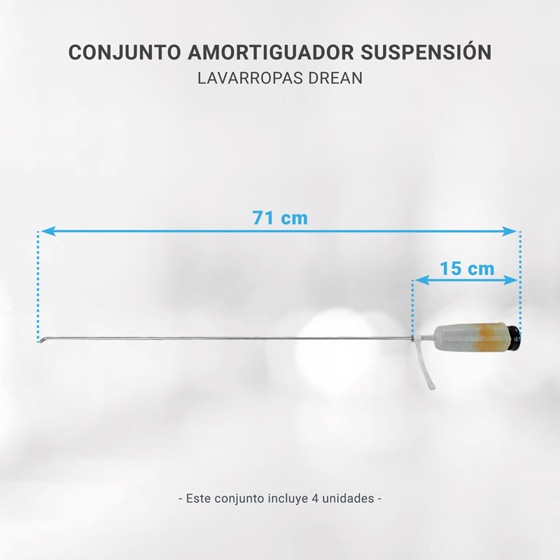 Kit de amortiguadores originales de lavarropas Drean Concept 5.05 Fuzzy Tech