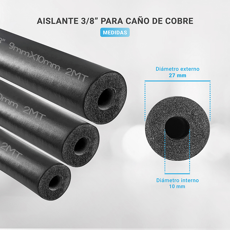 Funda 3/8 Para Caño De Aire Acondicionado Frio Calor