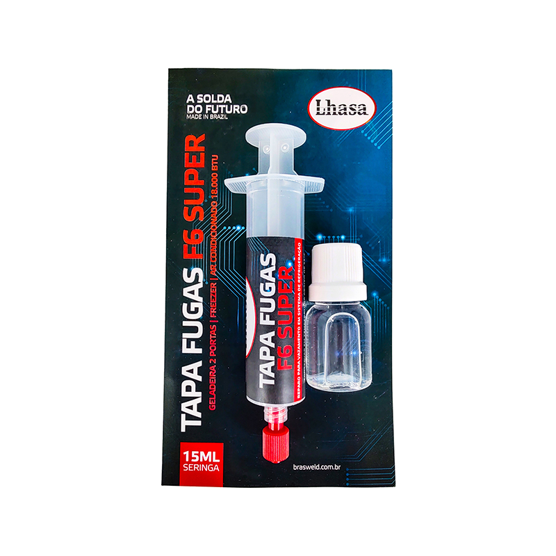 Sellador Tapa Fugas F6 Jeringa Refrigerante Multidosis 15ml