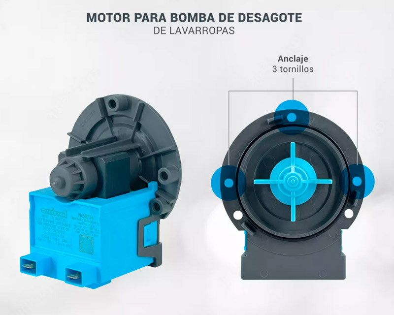 Motor Bomba Desagote North Para Lavarropas Automatico X10