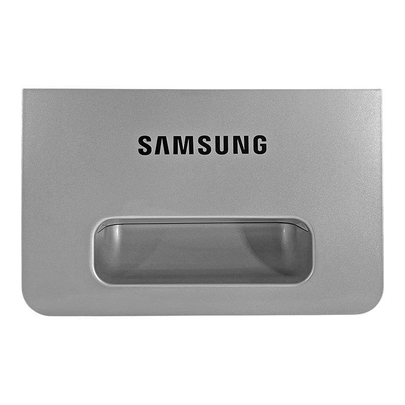 Frente gris de jabonera original de lavarropas Samsung 1904