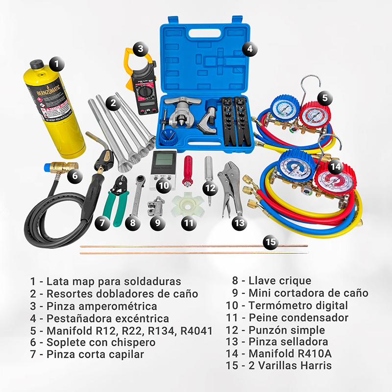 Kit de herramientas N°11 Refrigeración