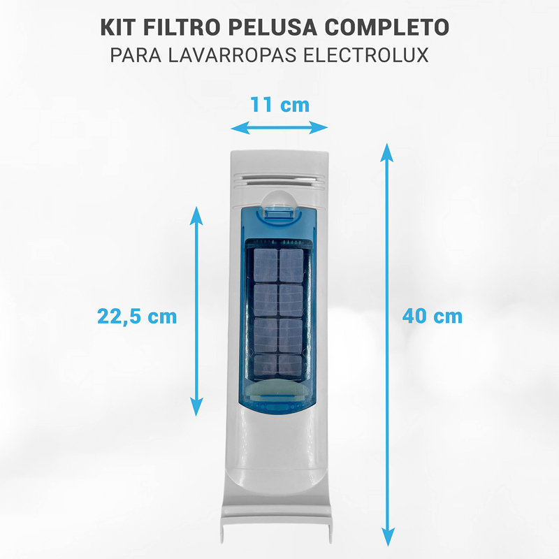 Kit Filtro Pelusa Completo Lavarropas Electrolux Elac