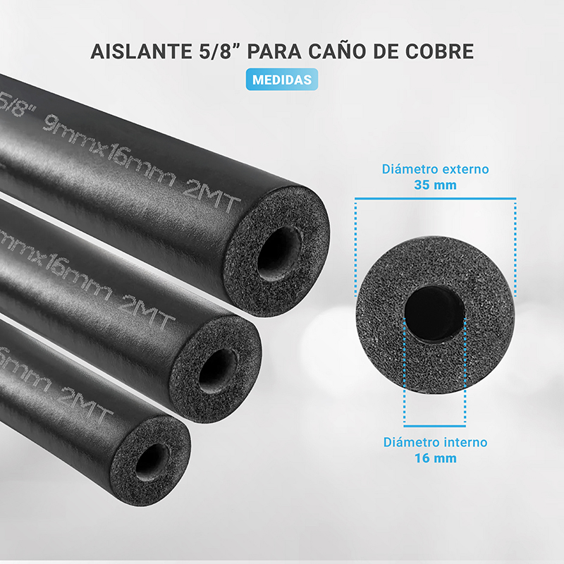 Aislante North 5/8 Para Caño Aire Acondicionado