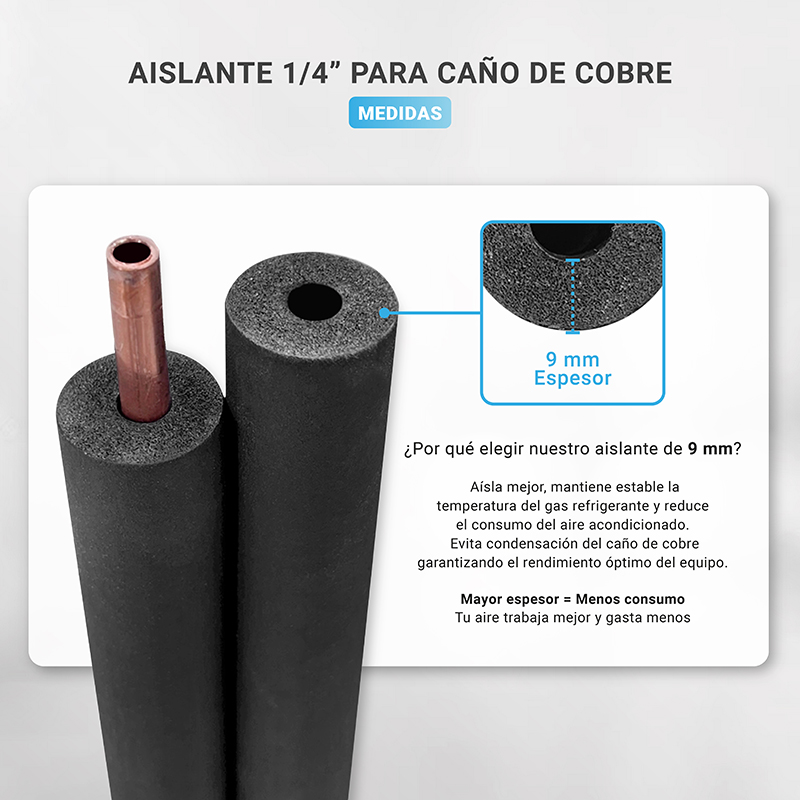 Funda 1/4 Para Caño De Aire Acondicionado Frio Calor
