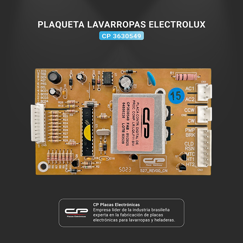 Plaqueta para lavarropas Electrolux LQ10 LF10