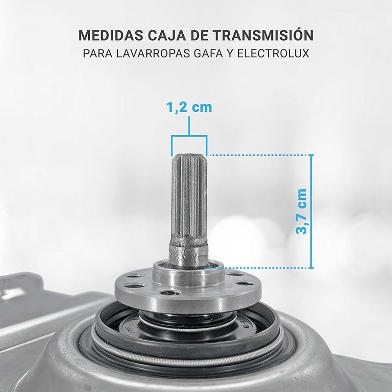 Caja de transmisión para lavarropas Gafa
