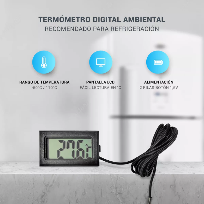 Termometro Digital Simple Tpm-10 Apto Refrigeración