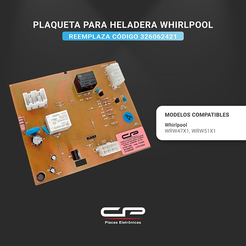 Plaqueta CP para heladera Whirlpool WRW47X1 WRW51X1