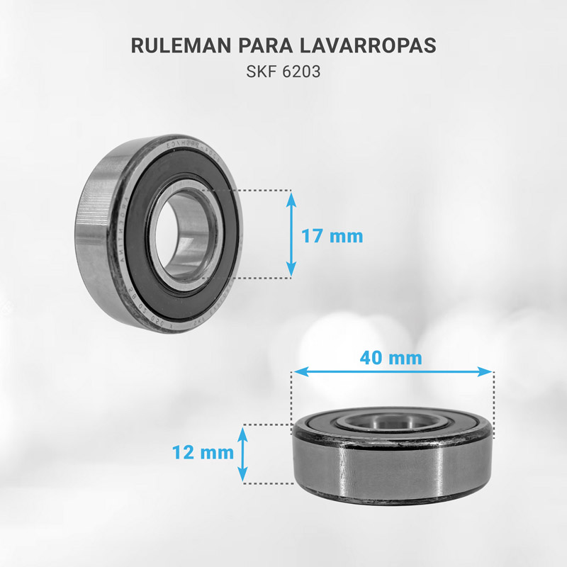 Ruleman 6203 2rsh Skf Rodamientos Pack X10 Unidades