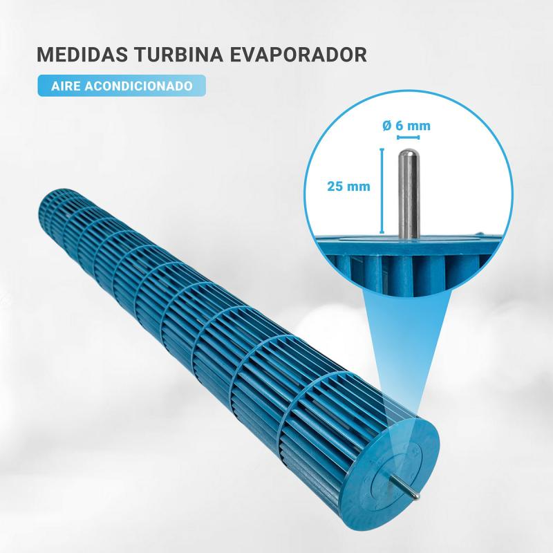 Turbina Evaporador Aire Split 80cm X 9.4cm Diametro