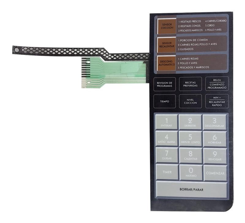 Frente Membrana Panel Microondas Bgh 16900 2380 Original