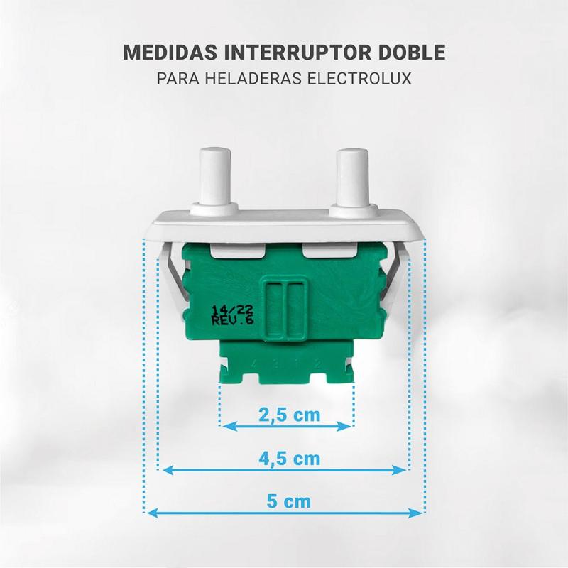 Interruptor Doble De Heladera Electrolux Df34 Df34r Dc34 