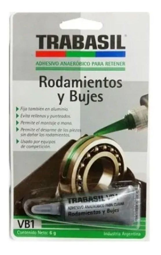 Trabasil Vb1 Adhesivo Para Retener Rodamiento Buje Y Ruleman Color Verde