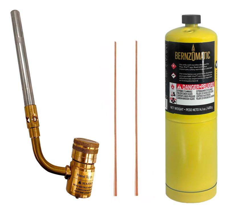 Soplete Soldador + Gas Map Pro + Varilla Refrigeracion 