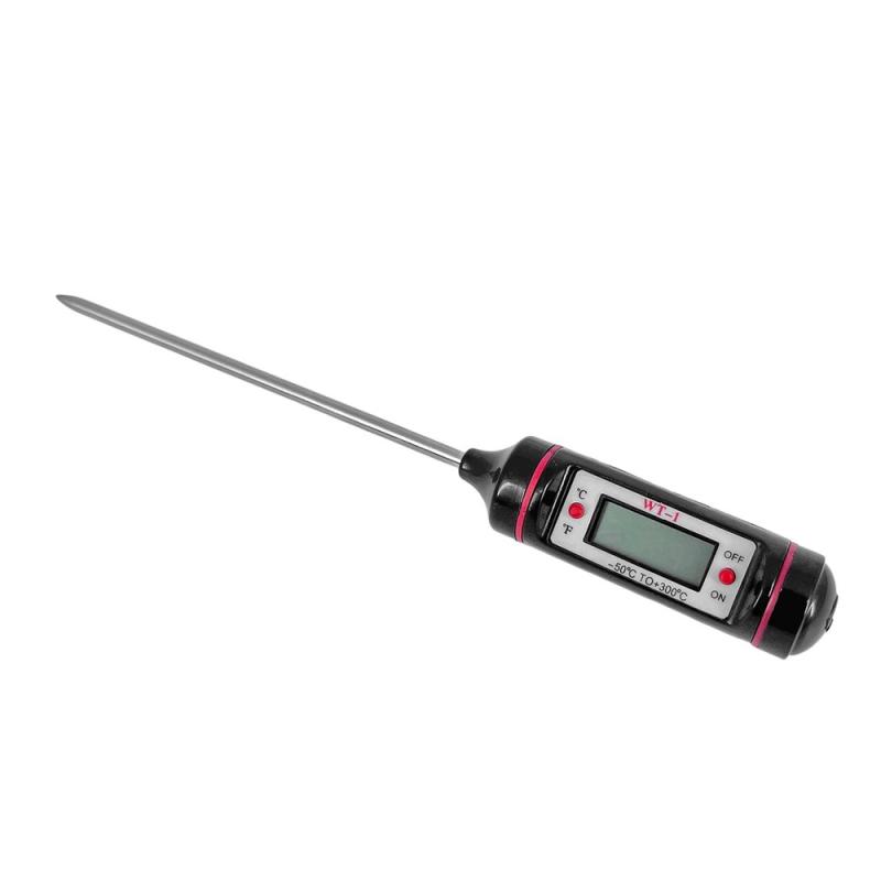 Termómetro Digital Thermometer Tp 300 Cocina Carne -50 A 300°c Acero Inoxidable Negro/rojo