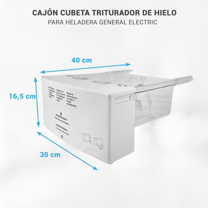 Cajon Cubetara Hielo Triturador Heladera General Electric