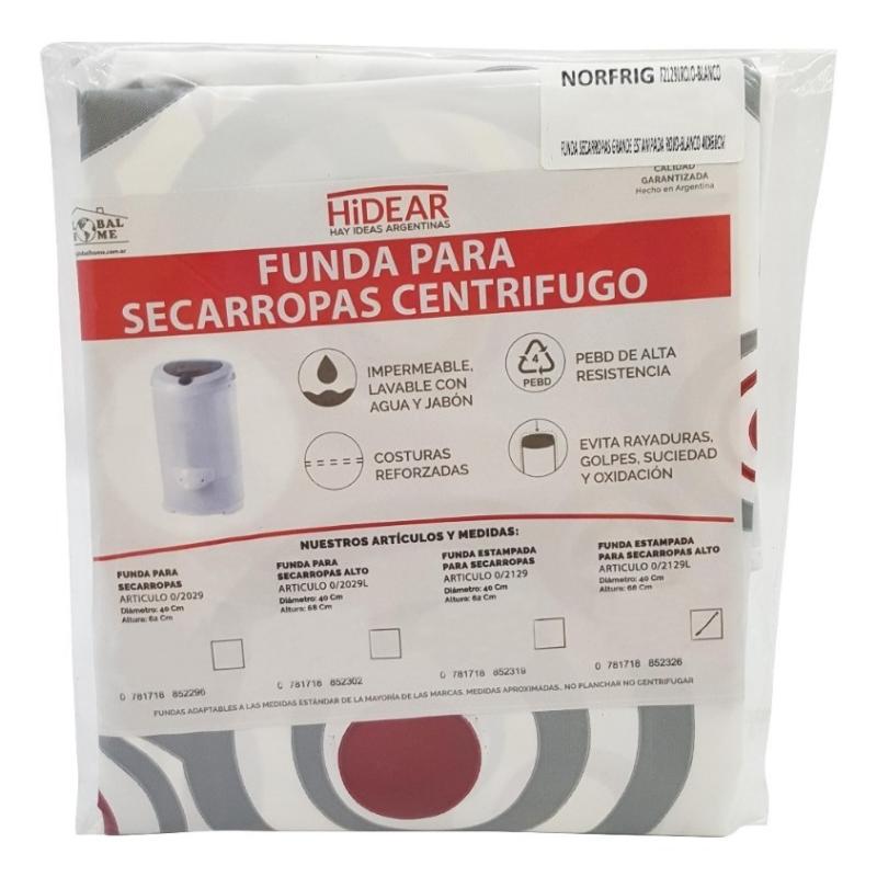 Funda Impermeable Secarropas Centrifugo Estampada 40x68 Cm