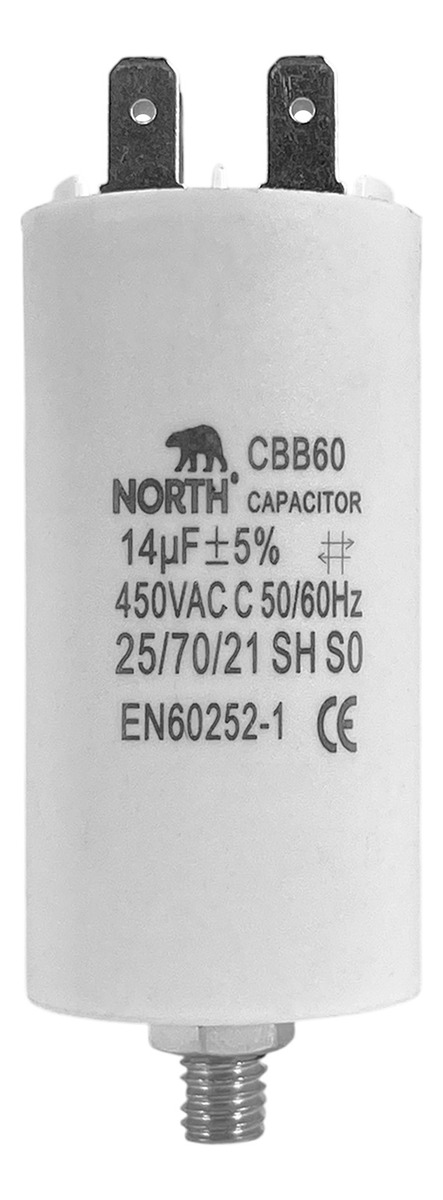 Capacitor Lavarropas 14 Uf Microfaradios 450 Vac North X10