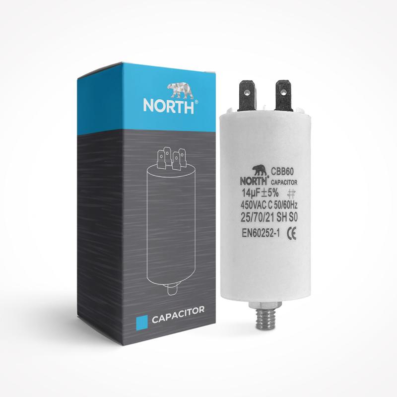 Capacitor Lavarropas 14 Uf Microfaradios 450 Vac North X10
