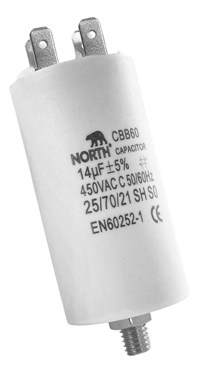 Capacitor Lavarropas 14 Uf Microfaradios 450 Vac North X10