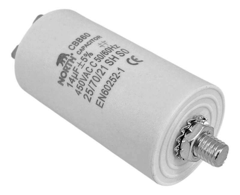 Capacitor Lavarropas 14 Uf Microfaradios 450 Vac North X10