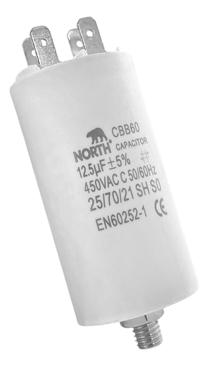 Capacitor Lavarropas 12,5 Uf Microfaradios 450vac North X10