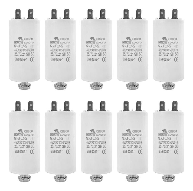 Capacitor Lavarropas 12,5 Uf Microfaradios 450vac North X10
