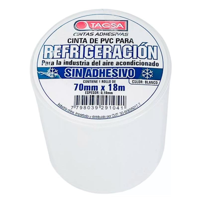 Cinta Blanca Sin Adhesivo Aire Acondicionado Refrigeracion Tacsa Blanco Liso