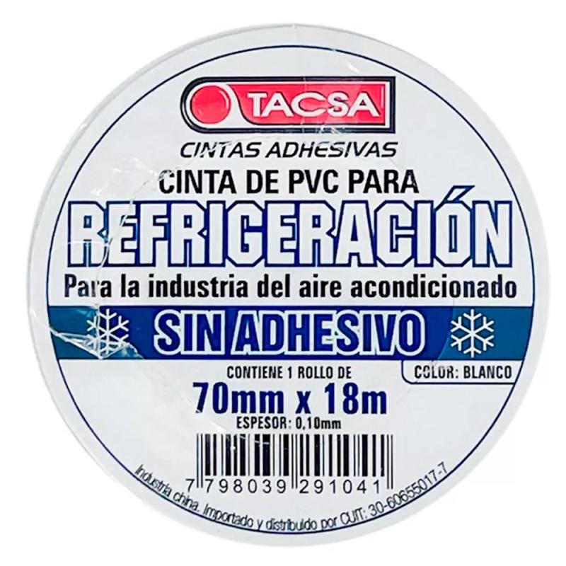 Cinta Blanca Sin Adhesivo Aire Acondicionado Refrigeracion Tacsa Blanco Liso