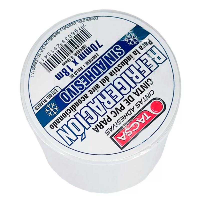 Cinta Blanca Sin Adhesivo Aire Acondicionado Refrigeracion Tacsa Blanco Liso