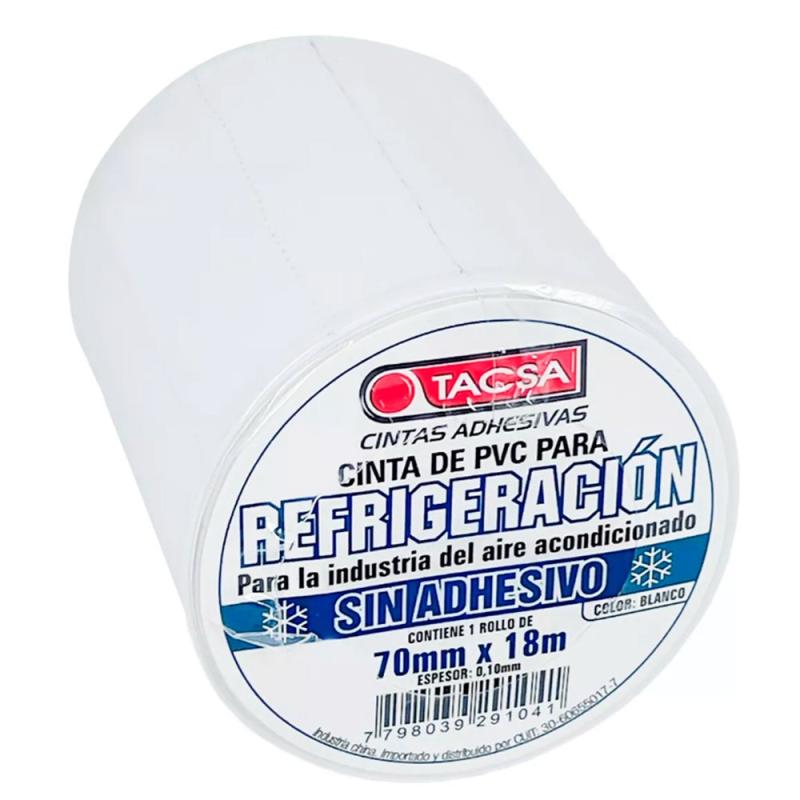 Cinta Blanca Sin Adhesivo Aire Acondicionado Refrigeracion Tacsa Blanco Liso