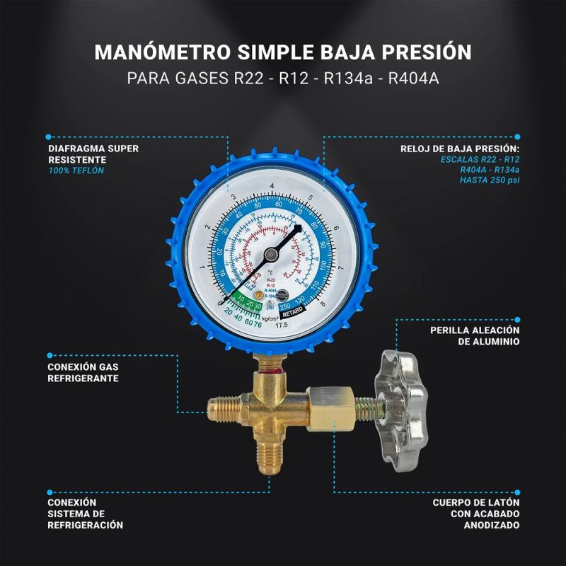 Kit Carga Aire Acondicionado Auto R134 Manifold Mangueras