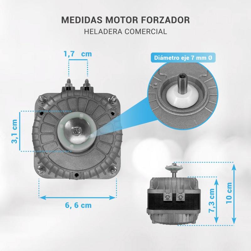 Motor Forzador Heladera Comercial Tipo Elco 4 Tornillos