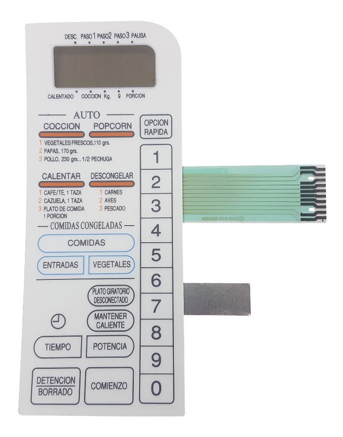 Frente Membrana Panel Microondas Sanyo Em 714fw Original
