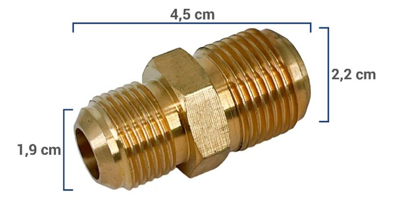 Union Bronce 1/2 A 5/8 Refrigeración Aire Acondicionado