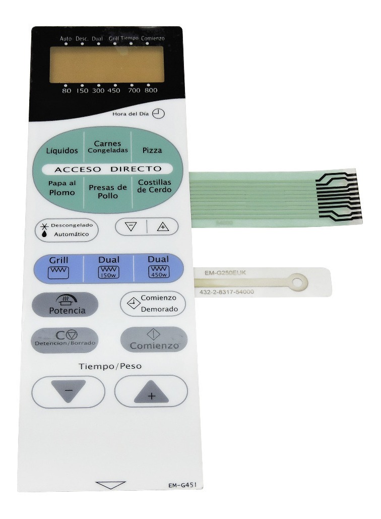 Frente Membrana Microondas Sanyo Emg451 Md30