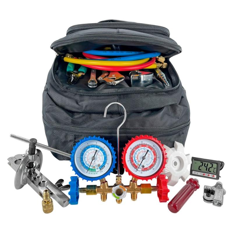 Kit Herramientas Refrigeracion Completo Manifold Mochila