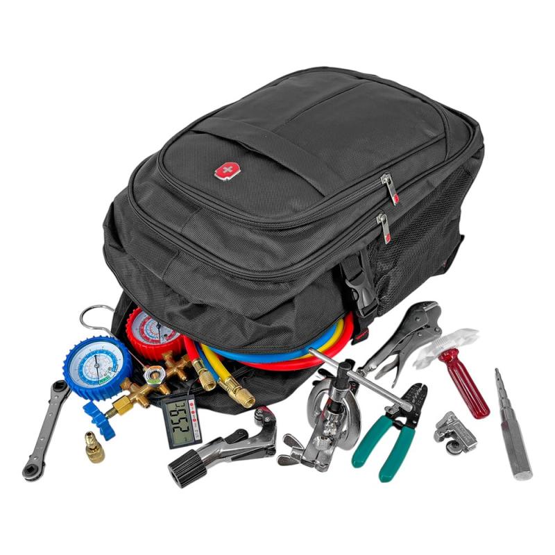 Kit Herramientas Refrigeracion Completo Manifold Mochila