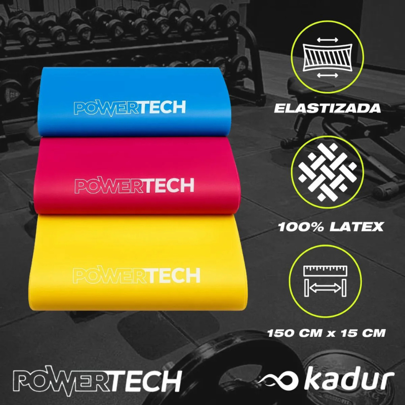 SET BANDAS TIRABAND X 3 TENSIONES POWERTECH