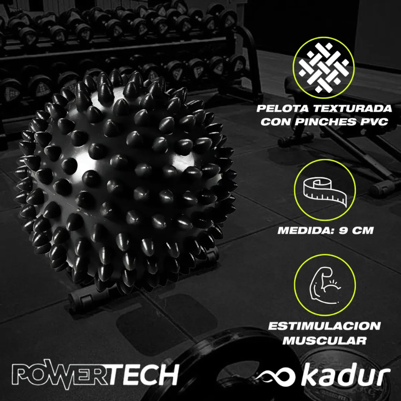 PELOTA PARA MASAJES CON PINCHES POWERTECH