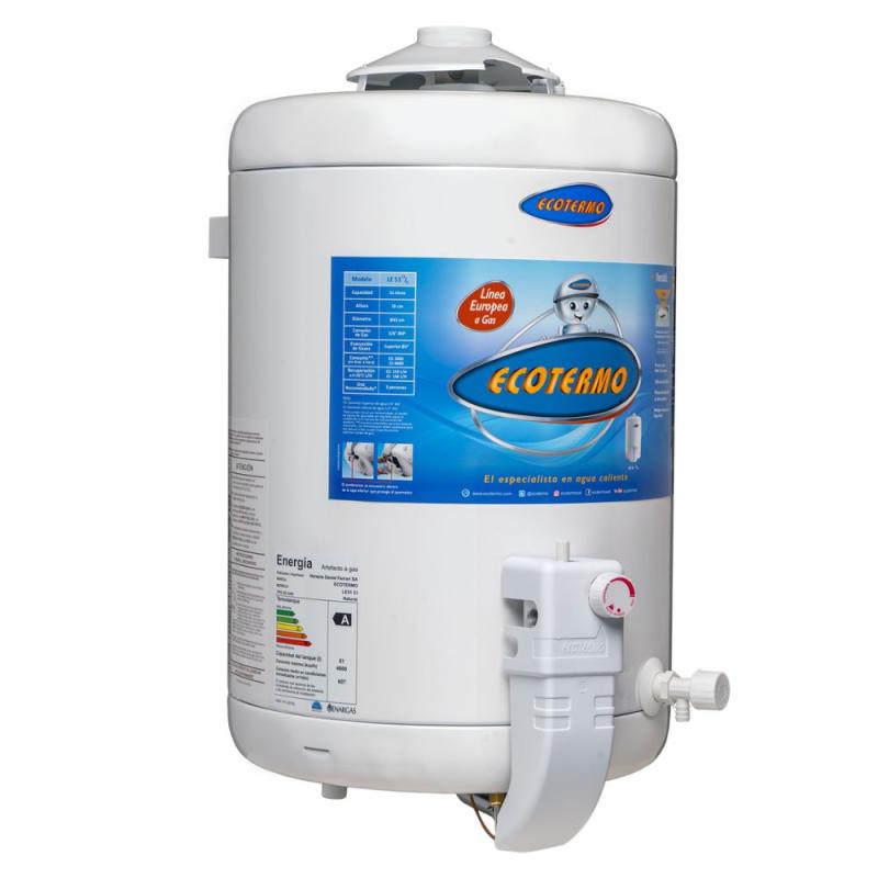 Termotanque A Gas Natural Ecotermo Le 51L Conexión Inferior