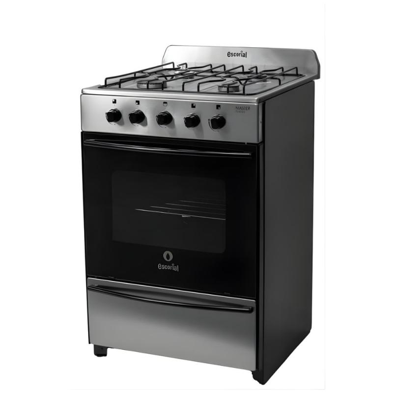 Cocina Escorial Master Classic Gas Natural Acero Inox 56cm Plateado