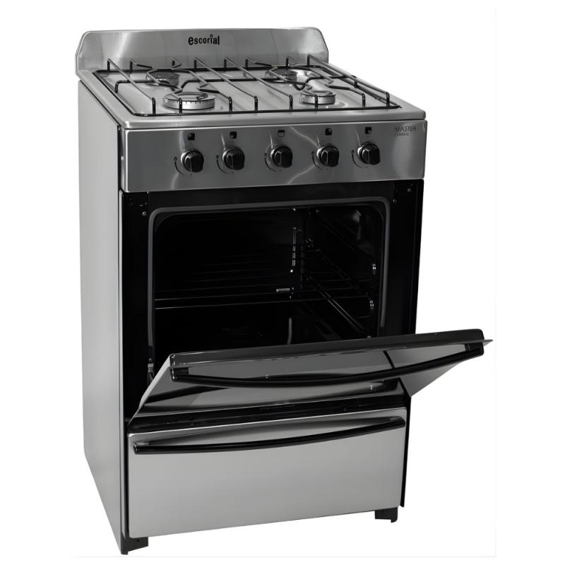 Cocina Escorial Master Classic Gas Natural Acero Inox 56cm Plateado
