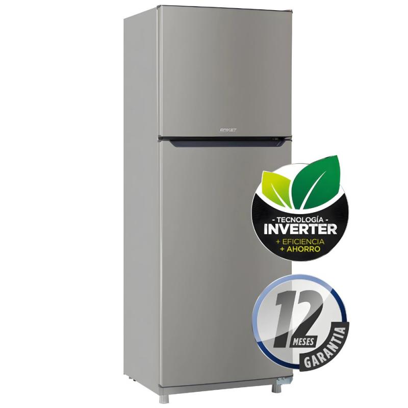 Heladera Con Freezer Inverter Briket Bk2f 1820 350l Plata