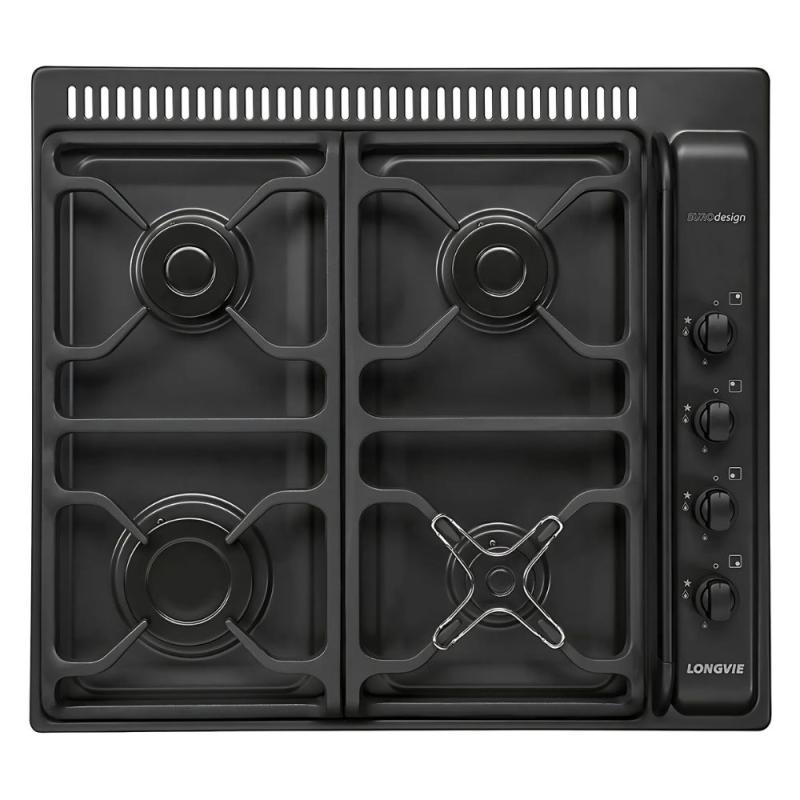 Anafe Multigas Longvie A6600RG Rejillas De Ventilación 4 Hor Grafito